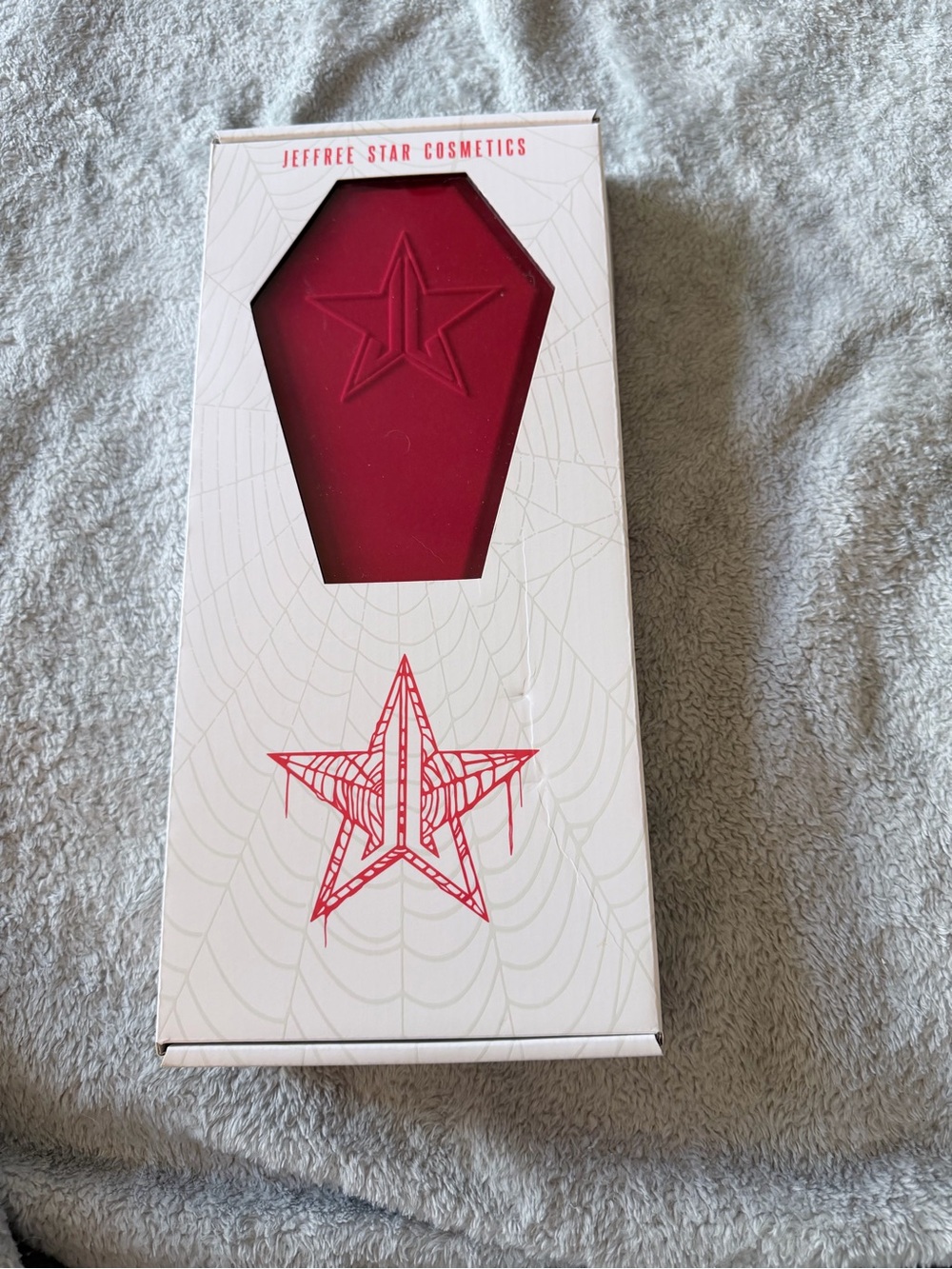 NIB Sealed Jeffree Star Red Velvet Coffin Hand Mirror - Limited Edition